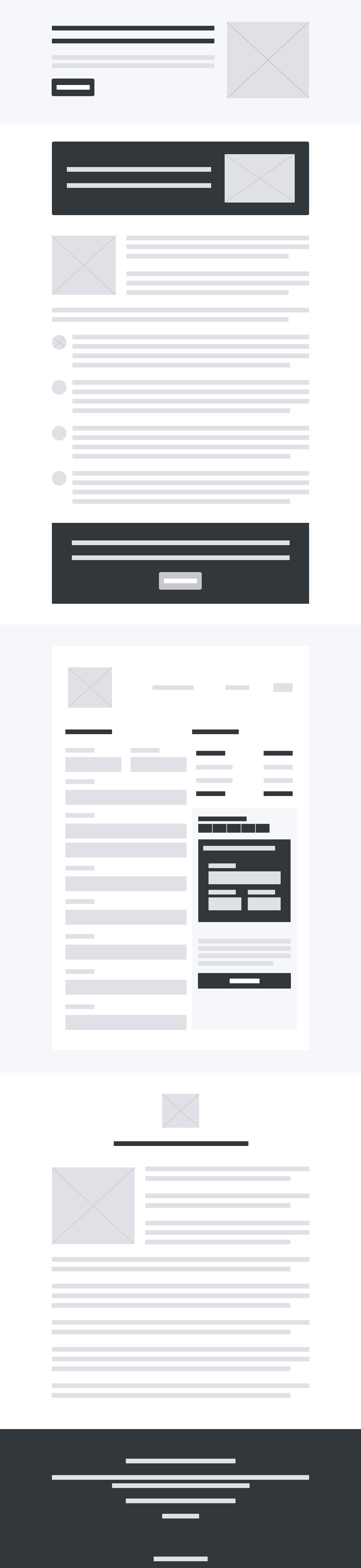 Order Form Template Wireframe